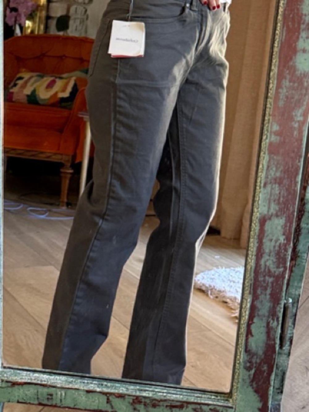 Croft & Barrow Straight Leg Pants in dark Grey - size 2 Short